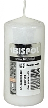 Świeca cylindryczna 50x100 mm, biała - Bispol — Zdjęcie N1