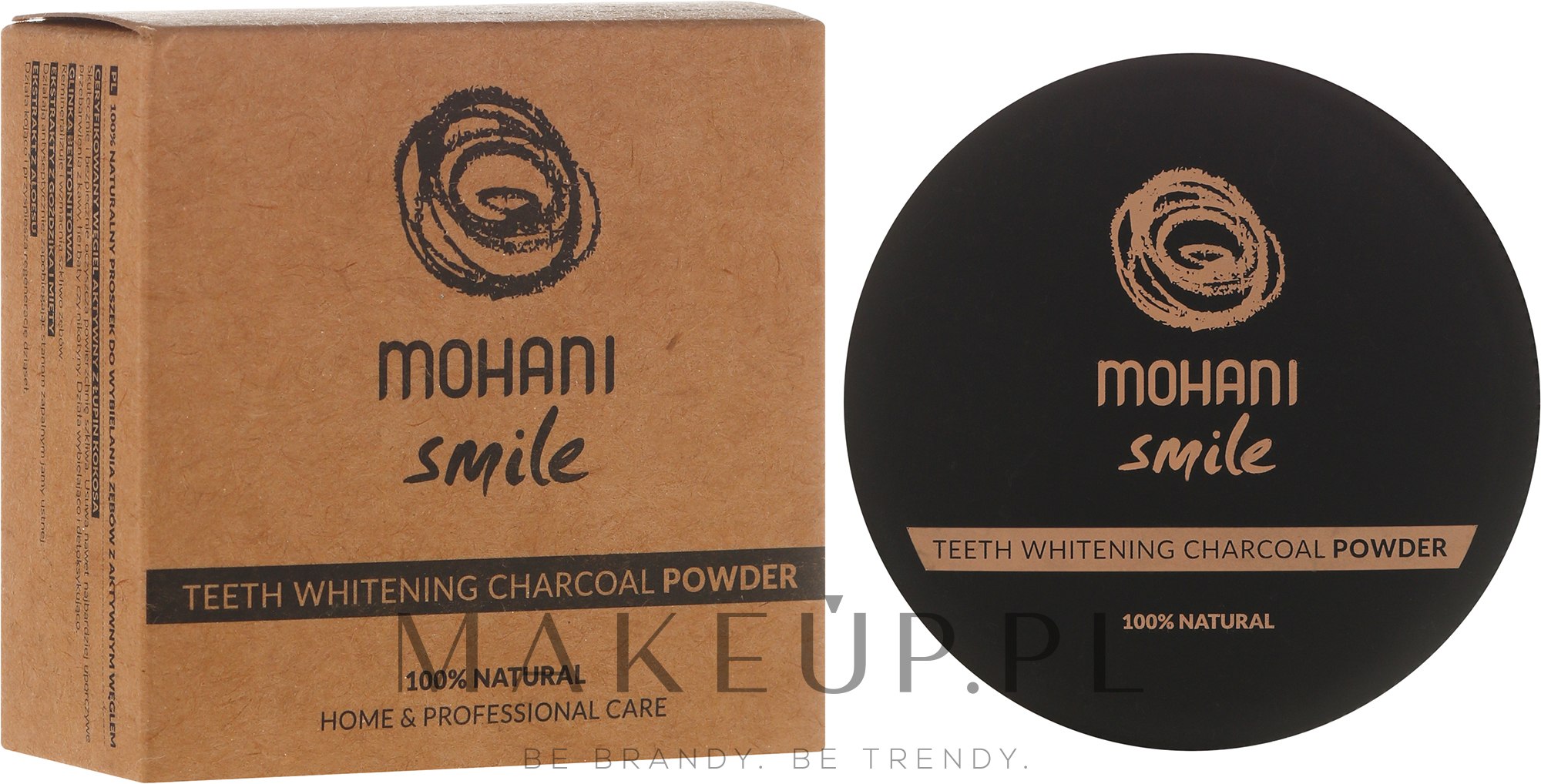 Wybielający proszek do zębów z węglem aktywnym - Mohani Smile — Zdjęcie 30 g