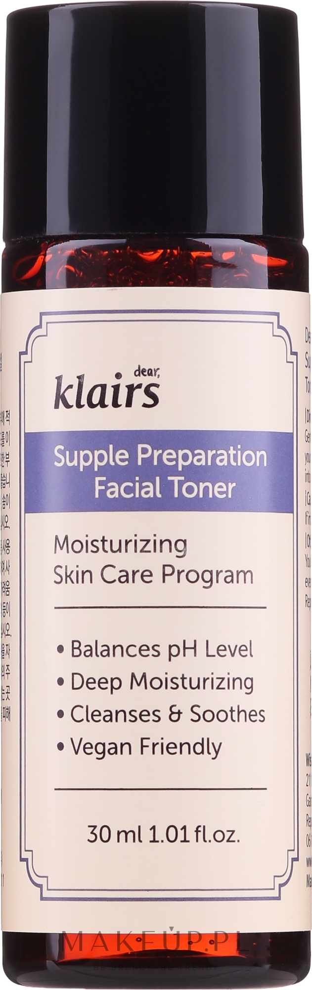 Nawilżający tonik do twarzy - Klairs Supple Preparation Facial Toner — Zdjęcie 30 ml
