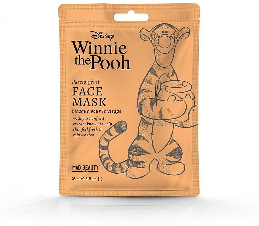 Maska w płachcie do twarzy Marakuja - Mad Beauty Disney Winnie The Pooh Tigger Sheet Mask — Zdjęcie N1