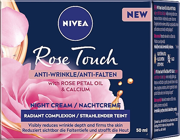 Przeciwzmarszczkowy Krem na noc	 - NIVEA Rose Touch Anti-Wrinkle Night Cream — Zdjęcie N4