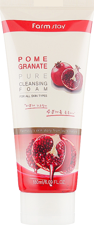 Pianka do mycia twarzy z ekstraktem z granatu - Farmstay Pomegranate Pure Cleansing Foam  — Zdjęcie N2