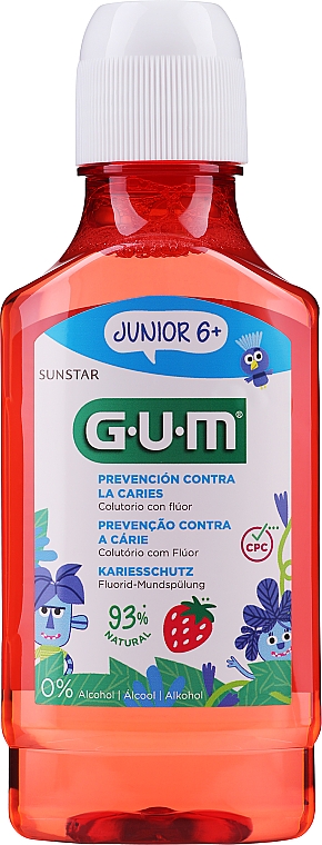Płyn do płukania ust dla dzieci o smaku truskawkowym - G.U.M Junior — Zdjęcie N1