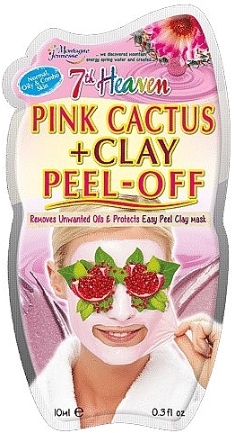 Maseczka do twarzy Różowy kaktus i glinka - 7th Heaven Pink Cactus & Clay Peel Off Mask