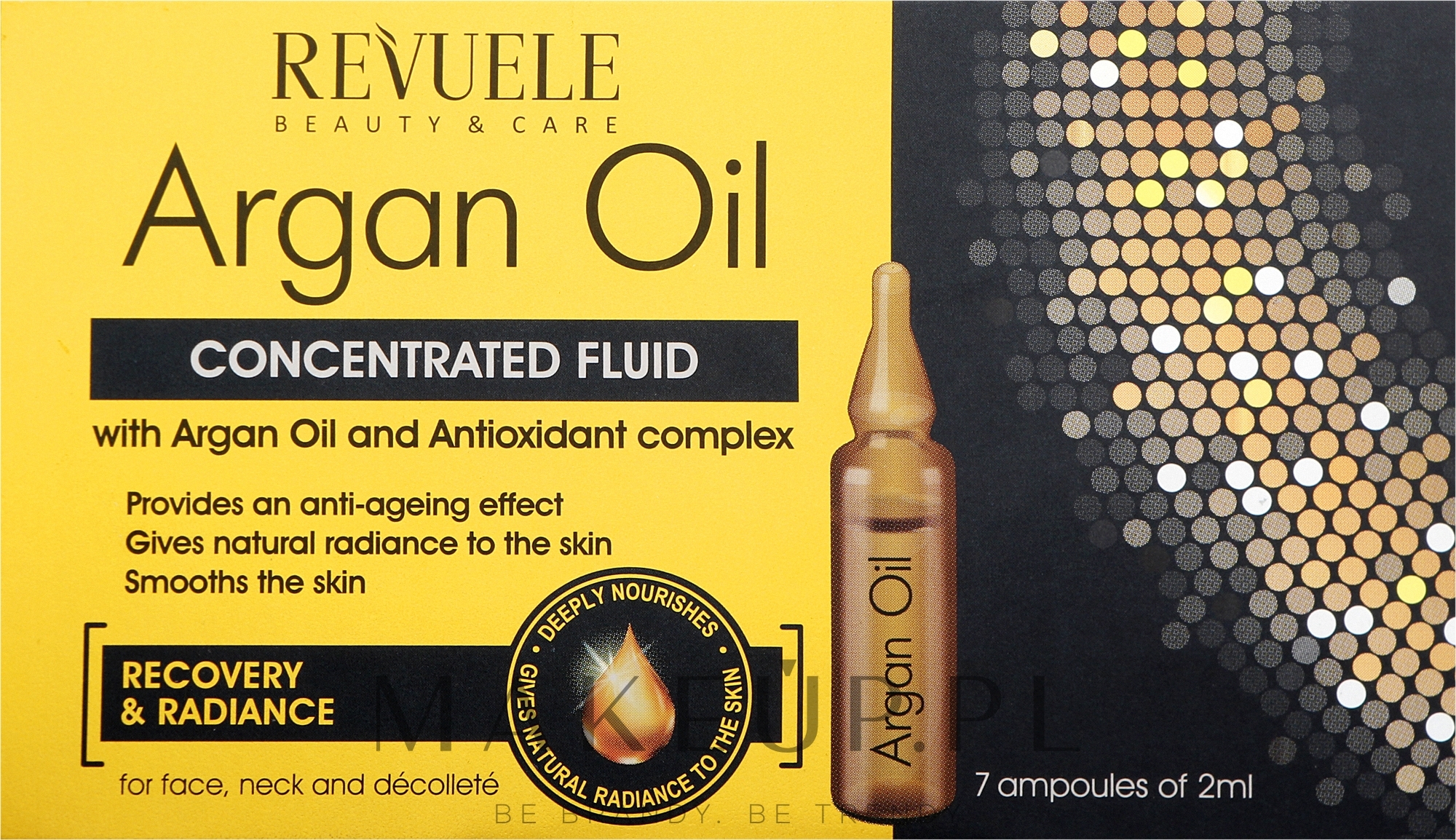 Skoncentrowany fluid z olejem arganowym do twarzy - Revuele Argan Oil Ampoules Concentrated Fluid — Zdjęcie 7 x 2 ml