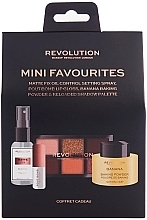 Zestaw - Makeup Revolution Mini Favourites (f/spr/30ml + eyeshadow/4.2g + powder/10g + lipgloss/2.2ml) — Zdjęcie N2