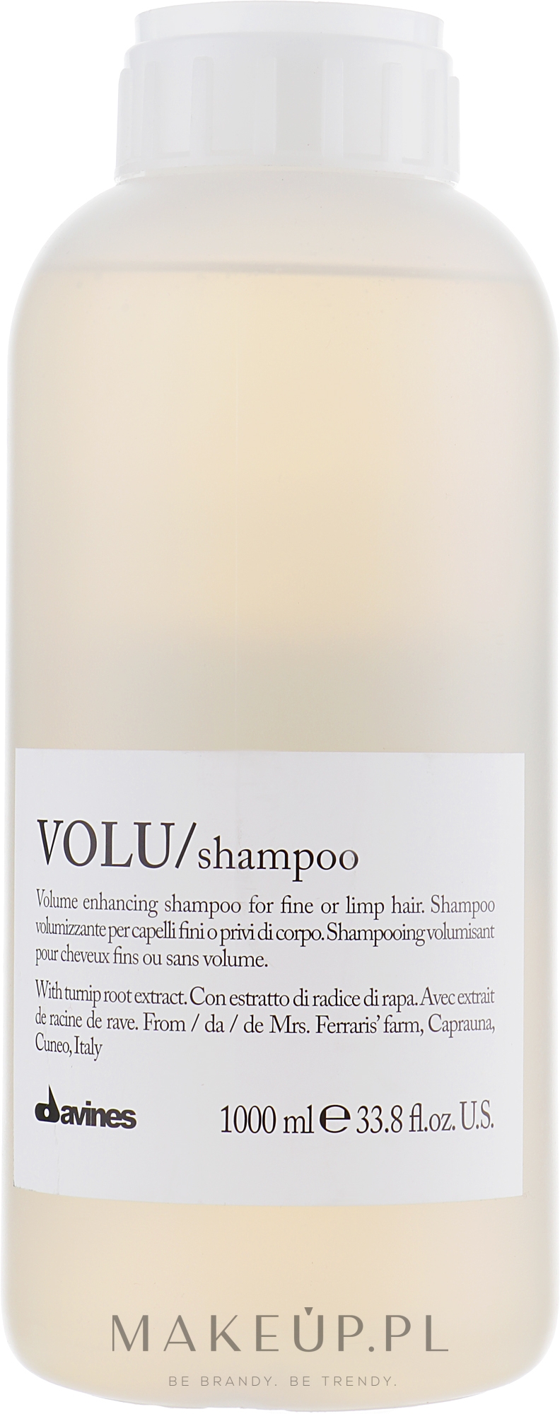 Kojący szampon zwiększający objętość - Davines Volumr Enhancing — Zdjęcie 1000 ml