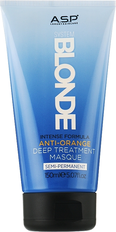 Maska neutralizująca pomarańczowy pigment - Affinage Salon Professional System Blonde Anti-Orange Deep Treatment Masque — Zdjęcie N1