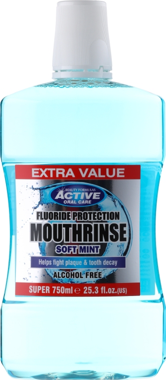 Płyn do płukania jamy ustnej - Beauty Formulas Active Oral Care Mouthwash Soft Mint