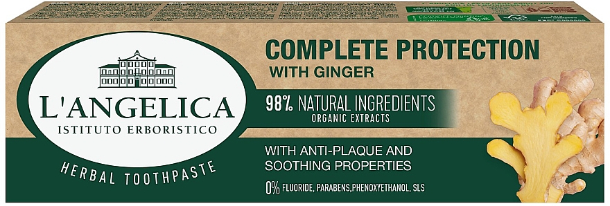Pasta do zębów z wyciągiem z imbiru - L'Angelica Complete Protection With Ginger Toothpaste 