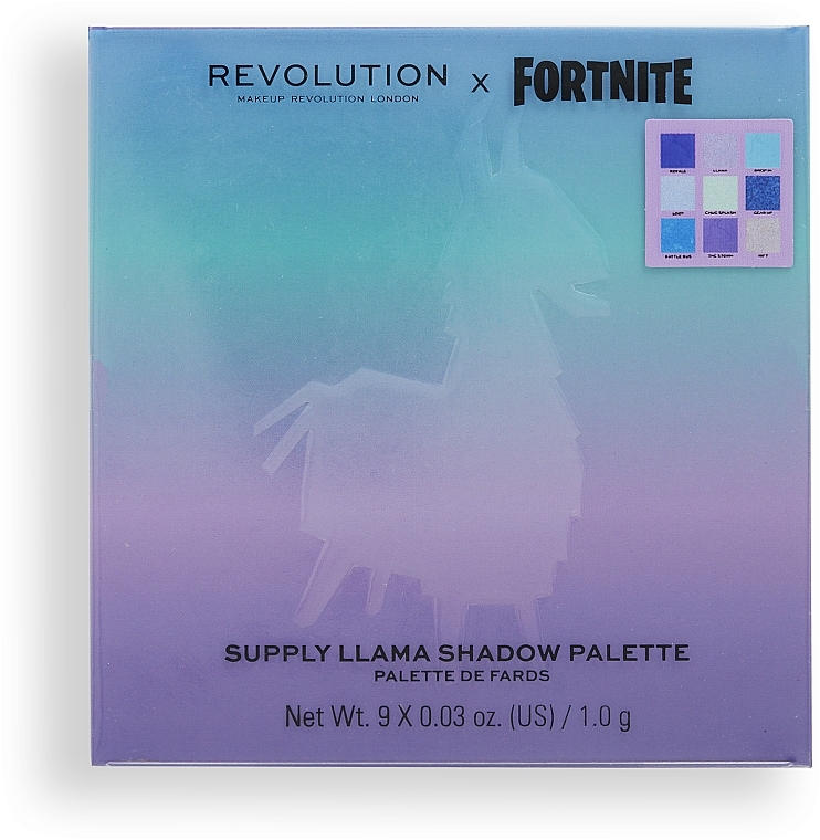 Paletka cieni do powiek - Makeup Revolution x Fortnite Supply Llama 9 Pan Shadow Palette — Zdjęcie N6