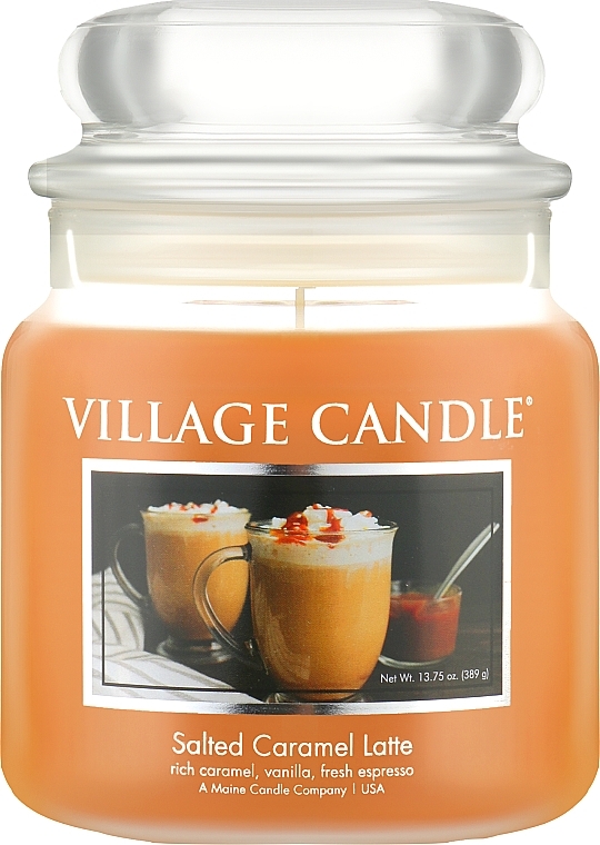 Świeca zapachowa w słoiku - Village Candle Salted Caramel Latte — Zdjęcie N6