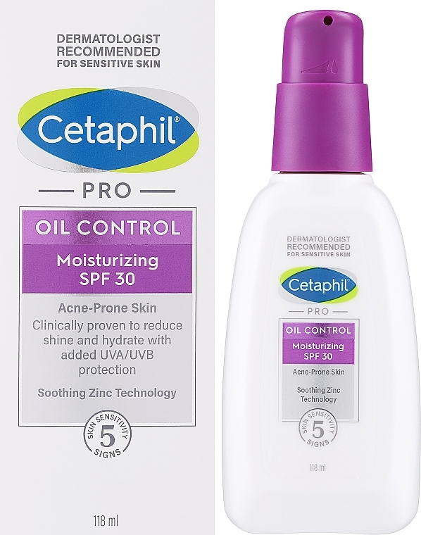 Krem nawilżająco-matujący SPF 30 - Cetaphil DermaControl Moisturizer Cream — Zdjęcie N2