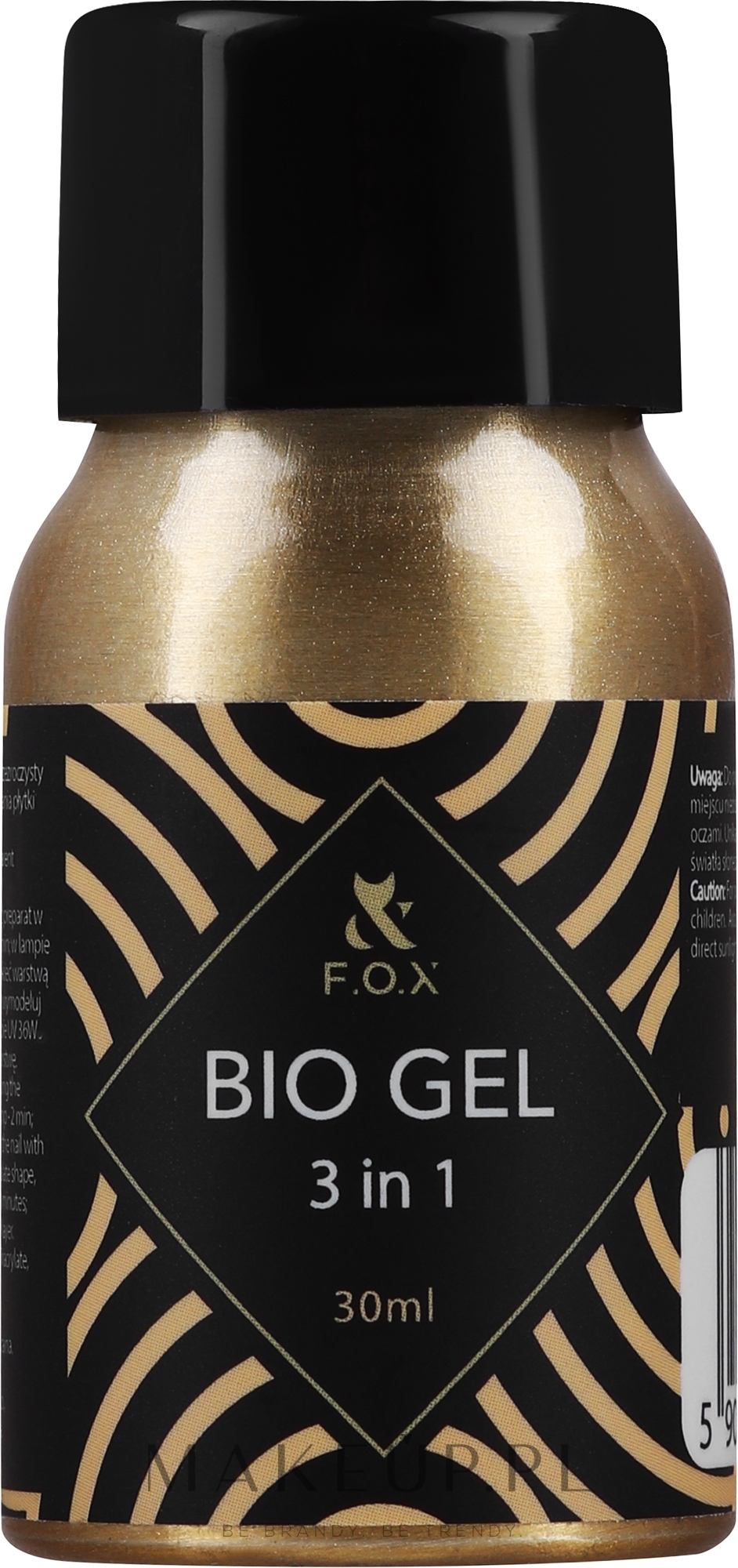 Przezroczysty biożel do paznokci - F.o.x Bio Gel 3 in 1 Base Top Builder — Zdjęcie 30 ml
