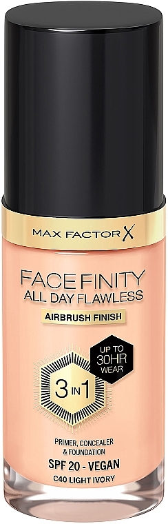 Kryjący podkład do twarzy - Max Factor Facefinity All Day Flawless 3-in-1 SPF 20 — Zdjęcie N1