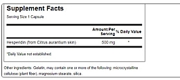 Suplement diety Hesperydyna, 500 mg - Swanson Hesperidin — Zdjęcie N3