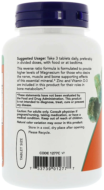 Suplement diety Magnez i Wapń - Now Foods Magnesium & Calcium — Zdjęcie N3