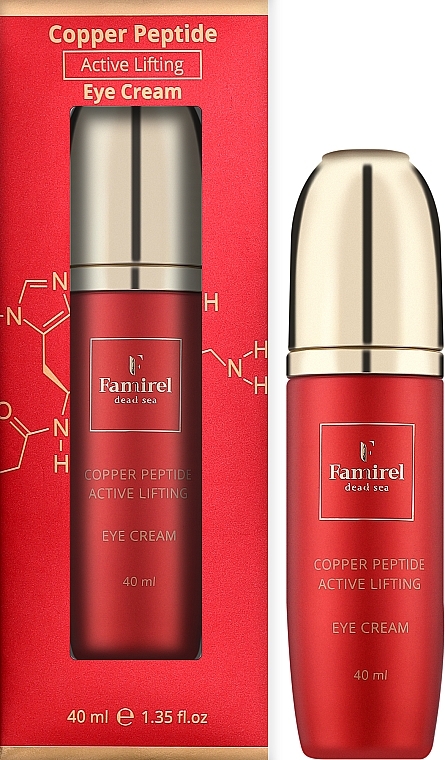 Liftingujący krem ​​do skóry wokół oczu z peptydami - Famirel Copper Peptide Lifting Eye Cream — Zdjęcie N4