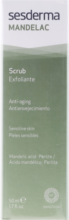 Przeciwstarzeniowy peeling z kwasem migdałowym do twarzy i ciała - SesDerma Laboratories Mandelac Scrub Face And Body — Zdjęcie N1