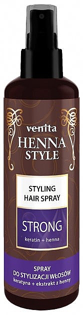 Spray do stylizacji włosów Keratyna i ekstrakt z henny - Venita Henna Style Styling Hair Spray — Zdjęcie N1