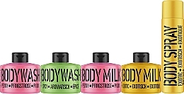 Zestaw Różowa piwonia, egzotyczna żółta i pikantna limonka - Mades Cosmetics Beauty Booster (sh/gel/2x100ml + b/ilk/2x100ml + b/spray/100ml) — Zdjęcie N2