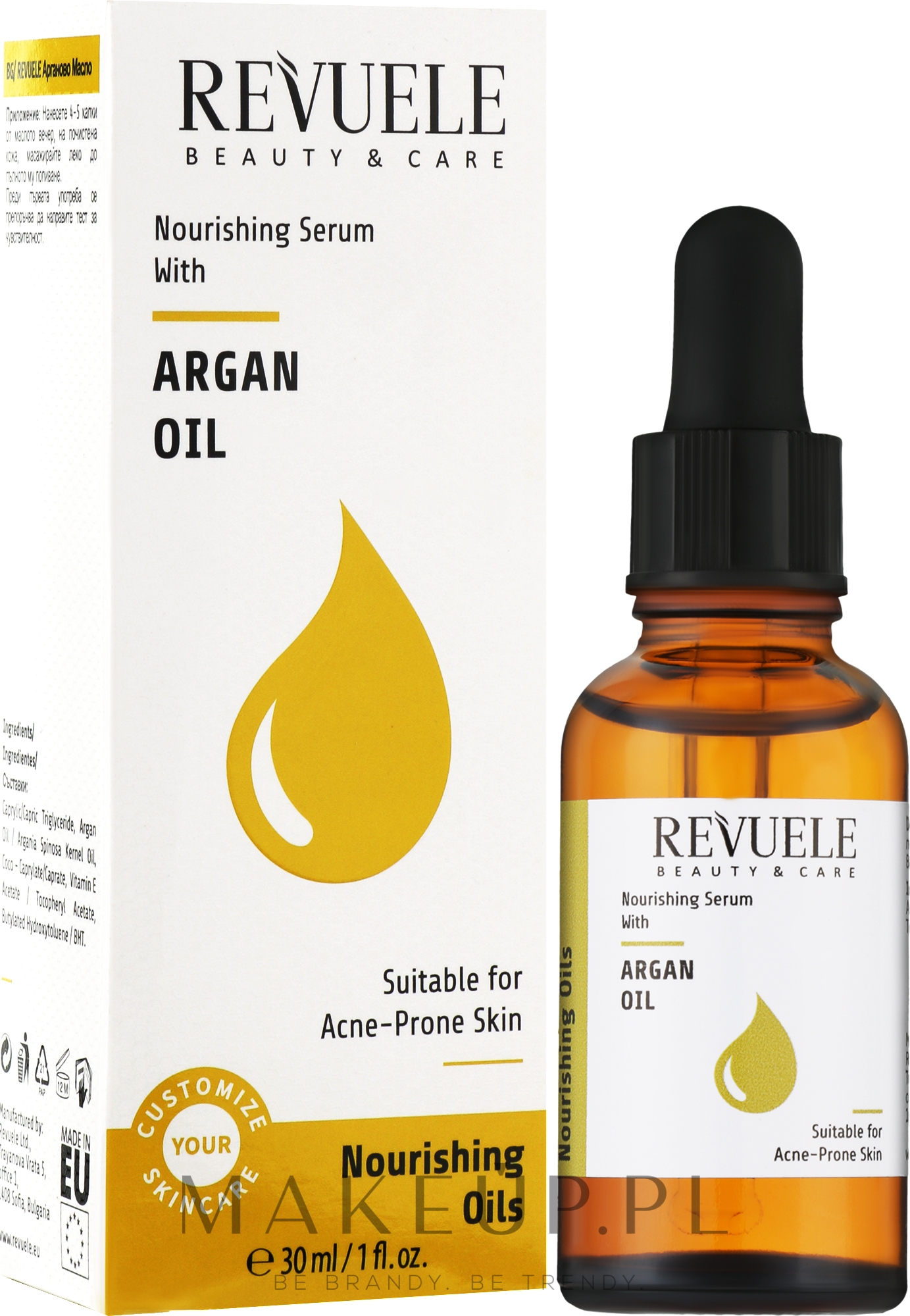 Odżywcze serum do twarzy z olejkiem arganowym - Revuele Nourishing Serum Argan Oil — Zdjęcie 30 ml