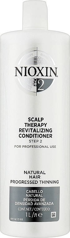Rewitalizująca odżywka do skóry głowy i progresywnie przerzedzających się naturalnych włosów - Nioxin System 2 Natural Hair Scalp Therapy Revitalizing Conditioner Step 2 — Zdjęcie N2