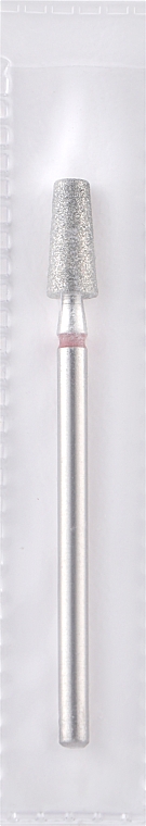 Frez diamentowy 4 mm, L-8 mm, stożek ścięty, czerwony - Head The Beauty Tools — Zdjęcie N1