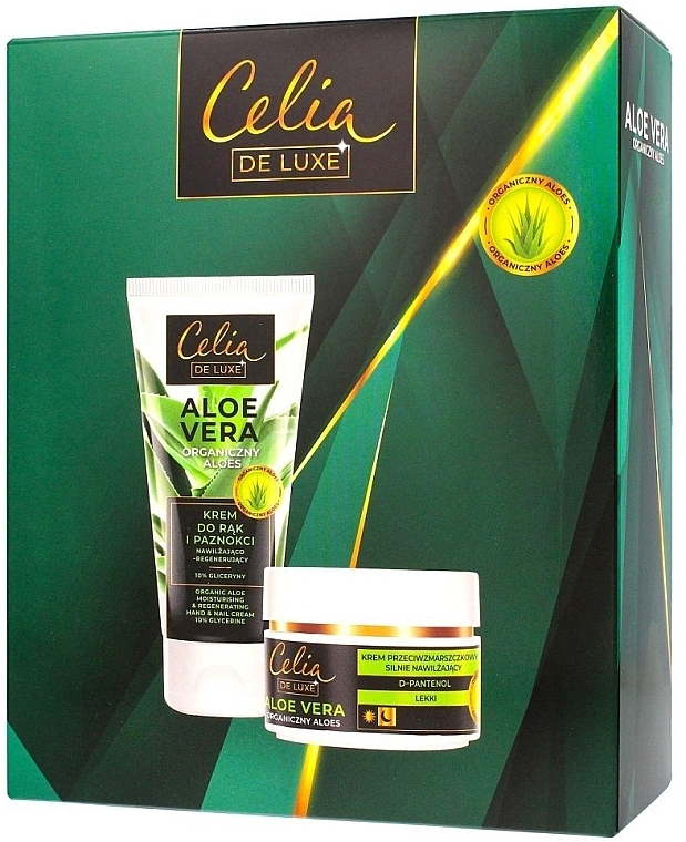 Zestaw - Celia De Luxe Aloe Vera (cr/50 ml + n/cr/80 ml) — Zdjęcie N1