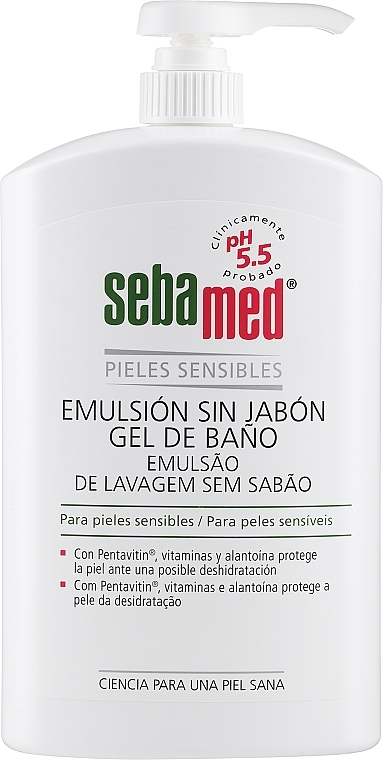 Emulsja oczyszczająca do ciała - Sebamed Soap-Free Liquid Washing Emulsion pH 5.5 — Zdjęcie N1