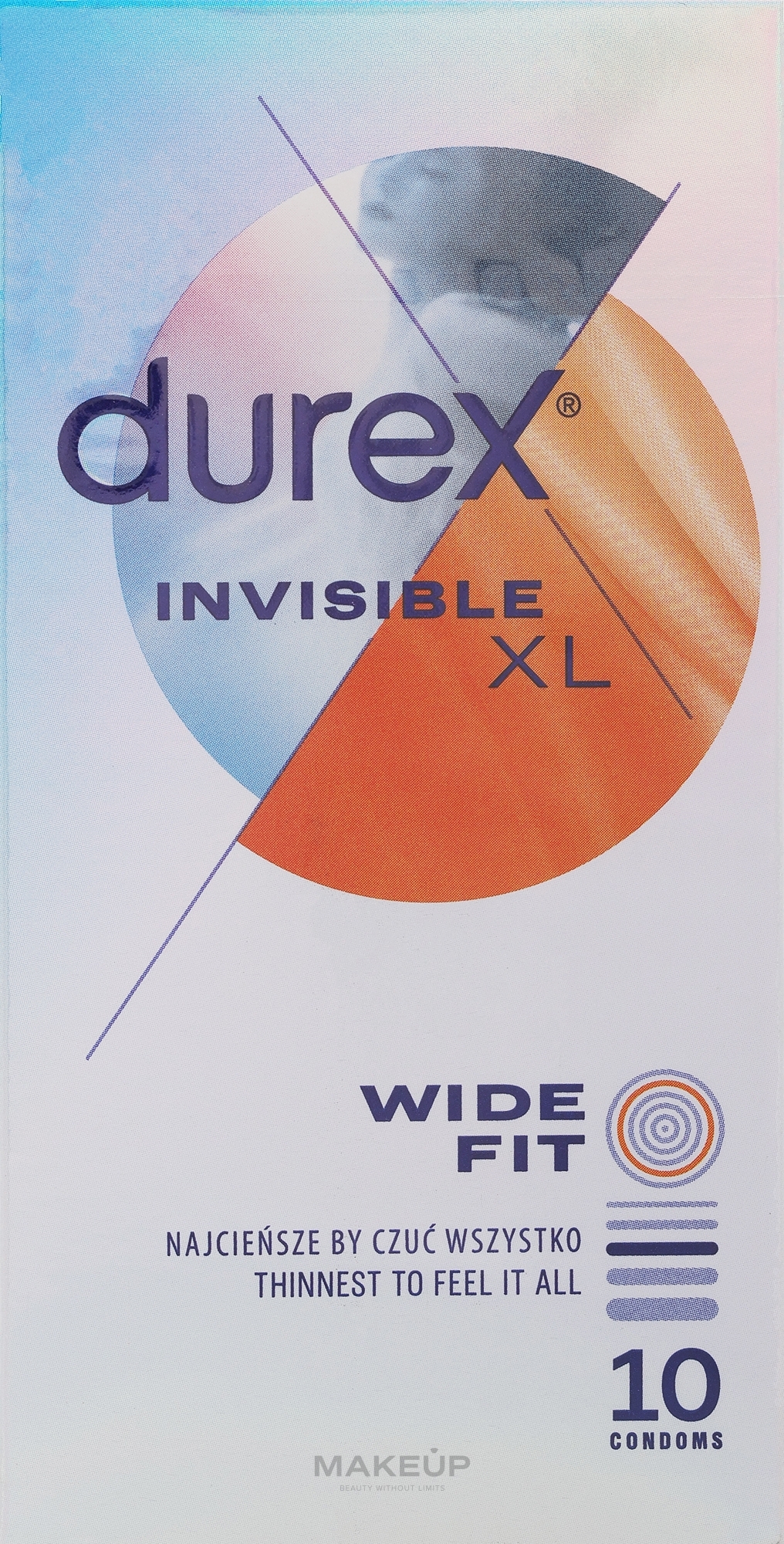 Prezerwatywy XL 10 szt. - Durex Invisible Extra Large  — Zdjęcie 10 szt.