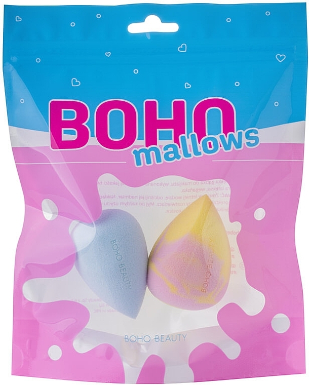 Zestaw gąbek do makijażu - Boho Beauty Bohomallows Pink Lemon + Spun Sugar (sponge/2pcs) — Zdjęcie N1