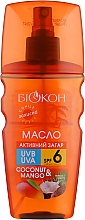 Kup Aktywny olejek do opalania. Kokos i mango SPF 6 - Biokon