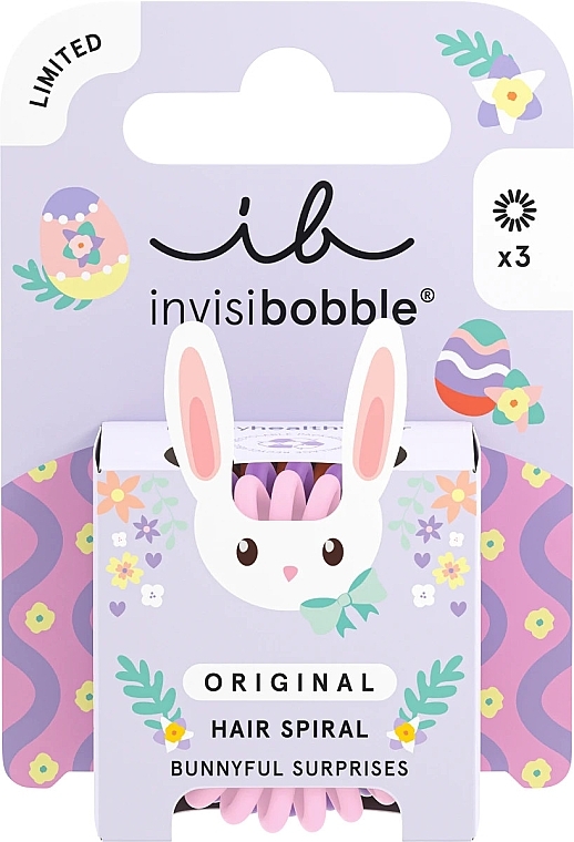 Zestaw gumek do włosów, 3 szt. - Invisibobble Hair Band Original Easter Bunnyful Surprises — Zdjęcie N1