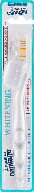 Szczoteczka do zębów, średnia twardość, szara - Pasta del Capitano Toothbrush Tech Whitening Medium — Zdjęcie N1