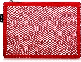 Kosmetyczka podróżna, czerwona, Red mesh, 23 x 15 cm - MAKEUP — Zdjęcie N1