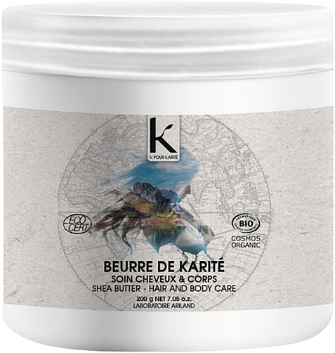 Masło shea do pielęgnacji włosów i ciała - K Pour Karite Hair & Body Organic Shea Butter — Zdjęcie N1