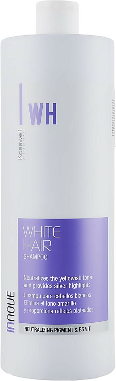 Szampon neutralizujący żółte odcienie włosów - Kosswell Innove Professional White Hair Shampoo — Zdjęcie N3