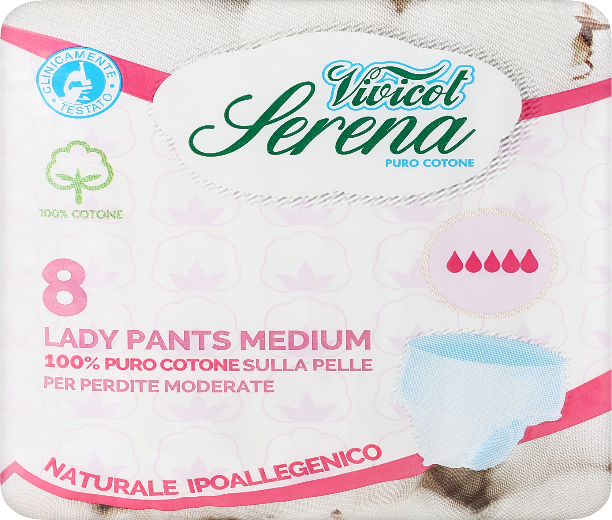 Pieluchomajtki na nietrzymanie moczu - Vivicot Serena Lady Pants Medium — Zdjęcie 8 szt.