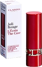 Etui na szminkę, czerwone - Clarins Joli Rouge The Case Red — Zdjęcie N2