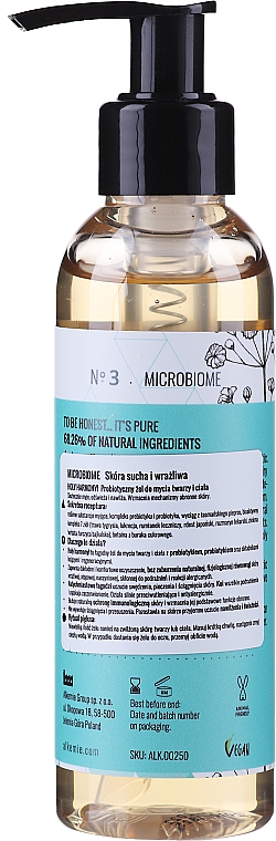 Prebiotyczny żel do mycia twarzy i ciała - Alkmie Holy Harmony Probiotic Face and Body Gel — Zdjęcie N3