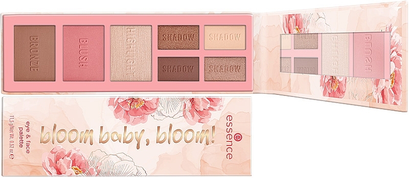 Paleta do makijażu - Essence Bloom Baby, Bloom! Eye & Face Palette 