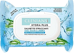 Chusteczki nawilżane do twarzy - Clinians Hydra Plus Facial Cleansing Wipes With Minerals Ant White Tea Basic System — Zdjęcie N1
