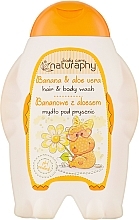 Kup Bananowe mydło pod prysznic do włosów i ciała dla dzieci z aloesem - Naturaphy