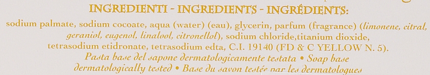 Roślinne mydło w kostce Cytryna - Saponificio Artigianale Fiorentino Botticelli Lemon Soap — Zdjęcie N4