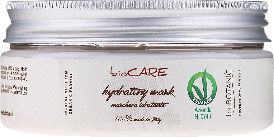 Nawilżająca maska ​​do włosów z masłem shea - BioBotanic BioCare Hydrating Mask — Zdjęcie N1