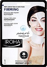 Kup Maska do twarzy - Iroha Nature Firming Pearl 100% Cotton Face & Neck Mask