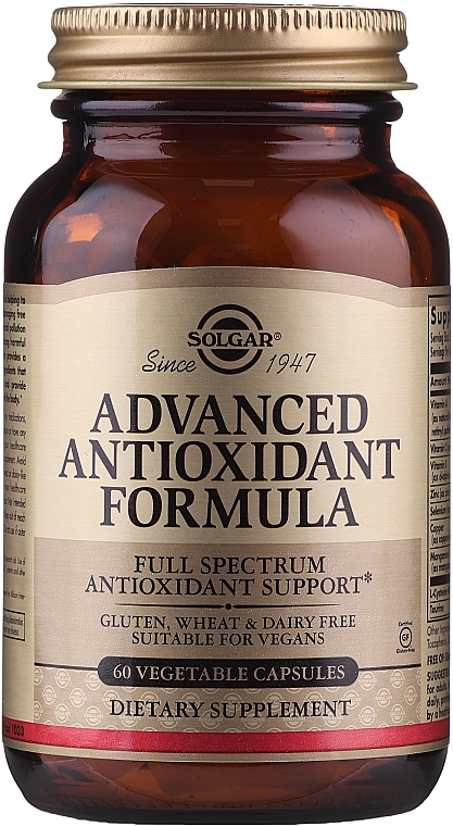 Suplement diety Kompleks przeciwutleniaczy - Solgar Advanced Antioxidant Formula — Zdjęcie N3