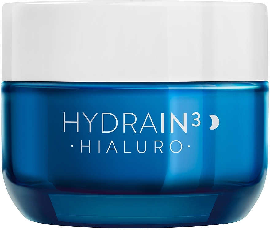 Naturalny krem ujędrniający do twarzy na noc - Dermedic Hydrain 3 Hialuro Night Cream — Zdjęcie N2