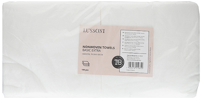 Jednorazowe ręczniki z włókniny perforowanej Basic Extra, 70 x 50 cm - Lussoni Nonwoven Towels  — Zdjęcie N1